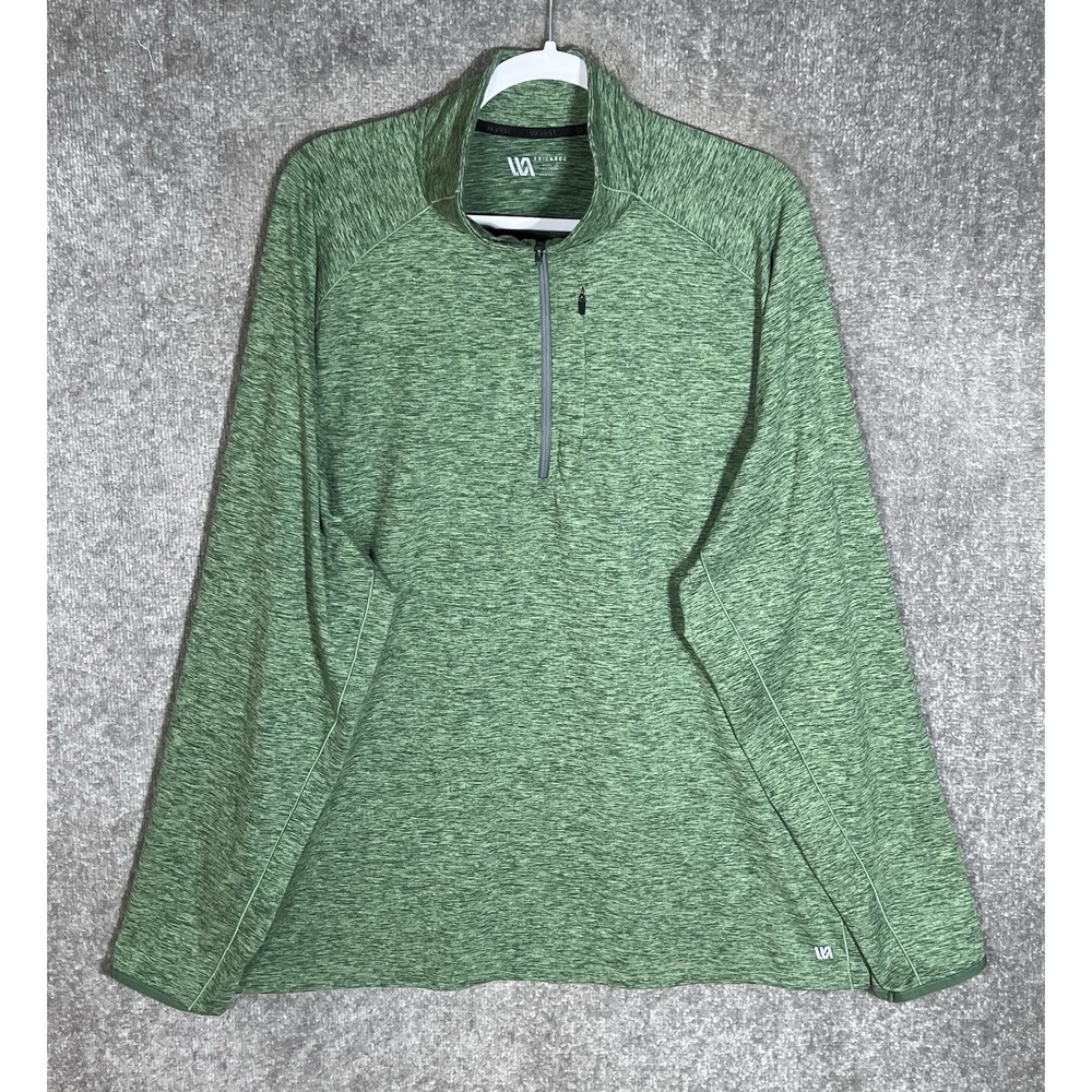 VRST Accelerate Warm 1/4 Zip Pullover Shirt Mens Size XXL Green Heather Pocket